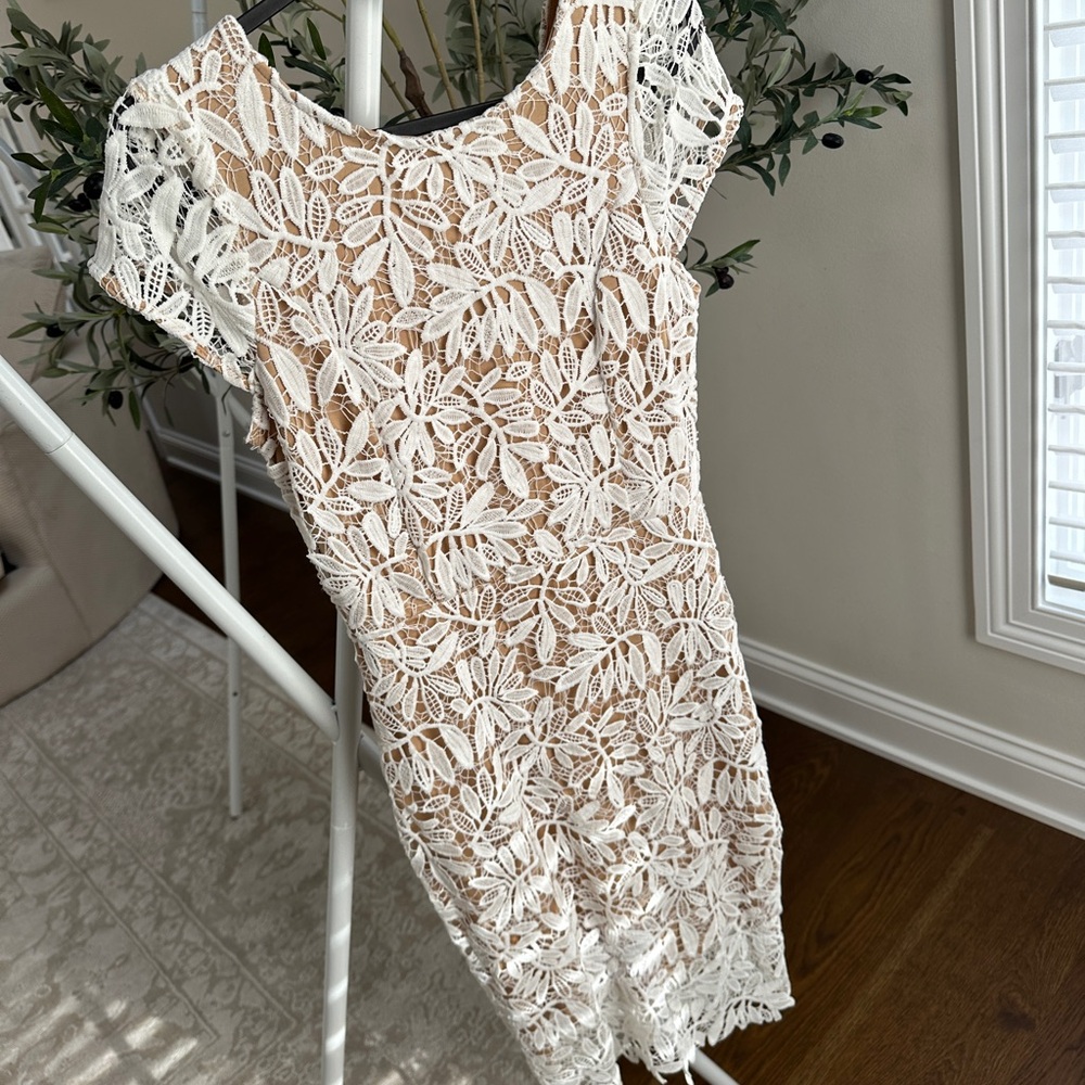 Lulus White Dress, Size Small